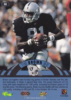 1996 Classic NFL Experience #36 Tim Brown Back