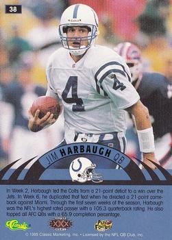 1996 Classic NFL Experience #38 Jim Harbaugh Back