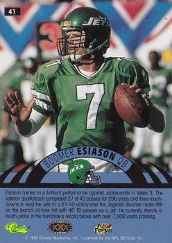 1996 Classic NFL Experience #41 Boomer Esiason Back