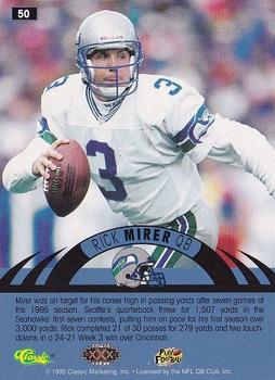 1996 Classic NFL Experience #50 Rick Mirer Back