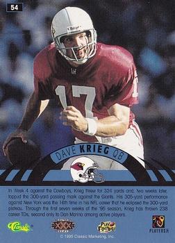 1996 Classic NFL Experience #54 Dave Krieg Back