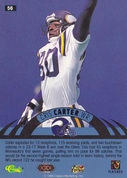 1996 Classic NFL Experience #56 Cris Carter Back