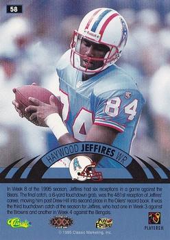 1996 Classic NFL Experience #58 Haywood Jeffires Back