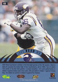 1996 Classic NFL Experience #63 Jake Reed Back