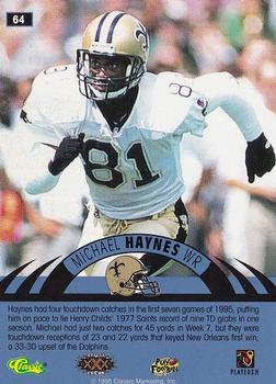 1996 Classic NFL Experience #64 Michael Haynes Back