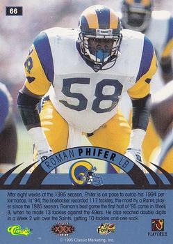 1996 Classic NFL Experience #66 Roman Phifer Back