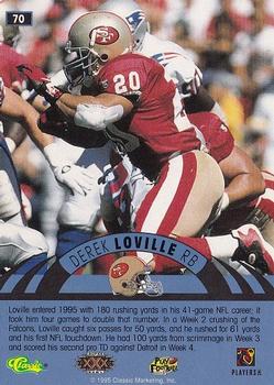 1996 Classic NFL Experience #70 Derek Loville Back