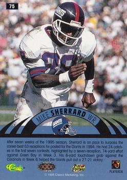 1996 Classic NFL Experience #75 Mike Sherrard Back