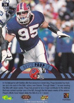 1996 Classic NFL Experience #78 Bryce Paup Back