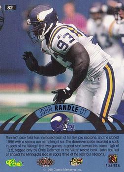 1996 Classic NFL Experience #82 John Randle Back