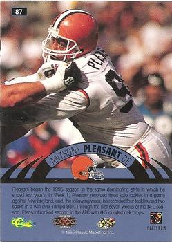 1996 Classic NFL Experience #87 Anthony Pleasant Back
