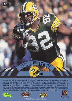 1996 Classic NFL Experience #90 Reggie White Back