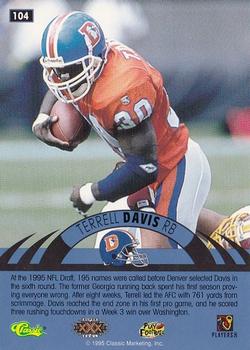 1996 Classic NFL Experience #104 Terrell Davis Back