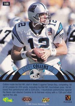 1996 Classic NFL Experience #105 Kerry Collins Back