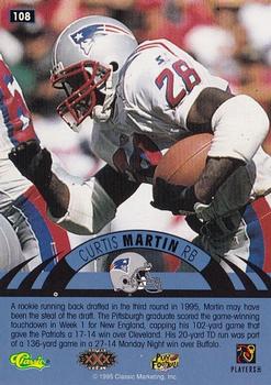 1996 Classic NFL Experience #108 Curtis Martin Back