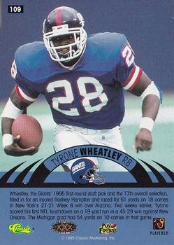 1996 Classic NFL Experience #109 Tyrone Wheatley Back