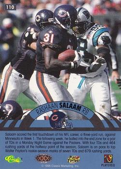 1996 Classic NFL Experience #110 Rashaan Salaam Back