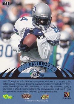 1996 Classic NFL Experience #112 Joey Galloway Back