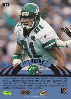 1996 Classic NFL Experience #114 Kyle Brady Back