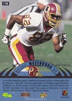 1996 Classic NFL Experience #116 Michael Westbrook Back