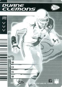 2001 NFL Showdown 1st Edition - Monochrome #205 Duane Clemons Front