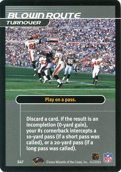 2001 NFL Showdown 1st Edition - Strategy #S47 Blown Route Front