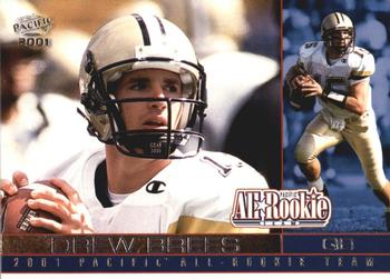 2001 Pacific - All-Rookie Team #2 Drew Brees Front
