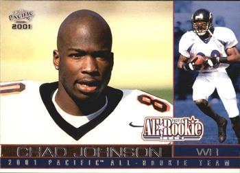 2001 Pacific - All-Rookie Team #4 Chad Johnson Front