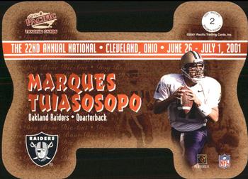 2001 Pacific - Brown Royale #2 Tim Couch / Marques Tuiasosopo Back