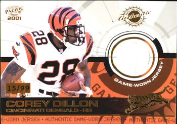 2001 Pacific - Game Gear #5 Corey Dillon Front
