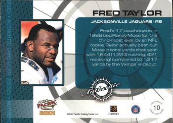 2001 Pacific - Game Gear #10 Fred Taylor Back