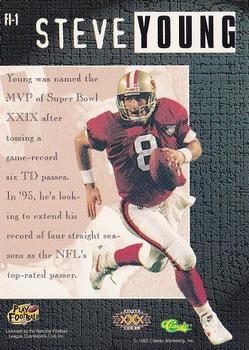1996 Classic NFL Experience - Class of 1995 #FI-1 Steve Young Back