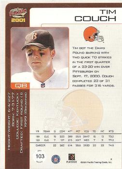 2001 Pacific - Hobby LTD #103 Tim Couch Back