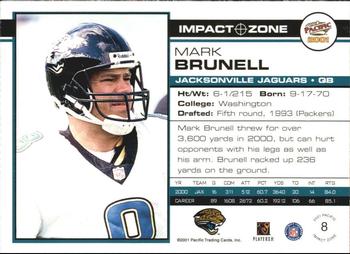 2001 Pacific - Impact Zone #8 Mark Brunell Back