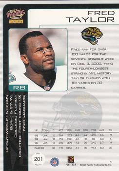 2001 Pacific - Premiere Date #201 Fred Taylor Back