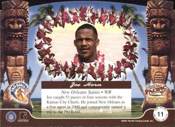 2001 Pacific - Pro Bowl Die Cuts #11 Joe Horn Back