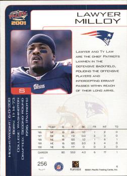2001 Pacific - Retail LTD #256 Lawyer Milloy Back