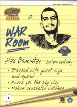 2001 Pacific - War Room #1 Alex Bannister Back