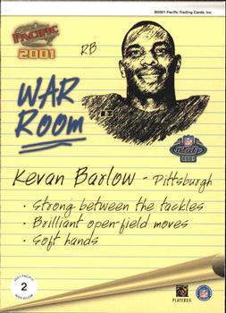 2001 Pacific - War Room #2 Kevan Barlow Back