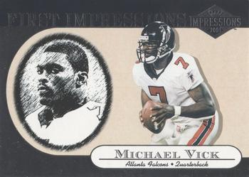 2001 Pacific Canvas Impressions - First Impressions #1 Michael Vick Front