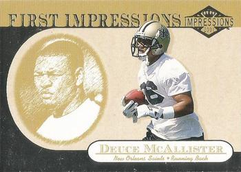 2001 Pacific Canvas Impressions - First Impressions #11 Deuce McAllister Front