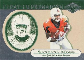 2001 Pacific Canvas Impressions - First Impressions #14 Santana Moss Front