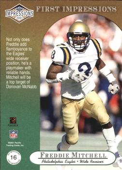 2001 Pacific Canvas Impressions - First Impressions #16 Freddie Mitchell Back