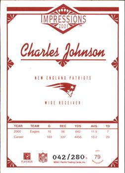 2001 Pacific Canvas Impressions - Hobby Red Backs #79 Charles Johnson Back