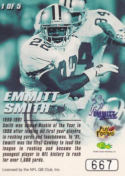 1996 Classic NFL Experience - Emmitt Zone #1 Emmitt Smith Back