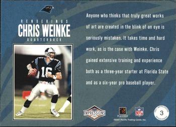 2001 Pacific Canvas Impressions - Renderings #3 Chris Weinke Back