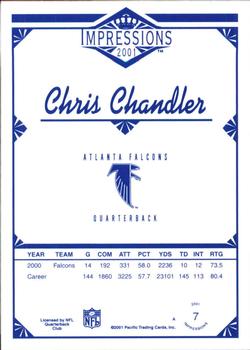 2001 Pacific Canvas Impressions - Retail #7 Chris Chandler Back