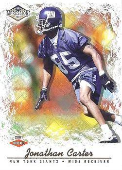 2001 Pacific Canvas Impressions - Retail #186 Jonathan Carter Front