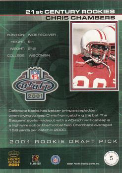 2001 Pacific Crown Royale - 21st Century Rookies #5 Chris Chambers Back