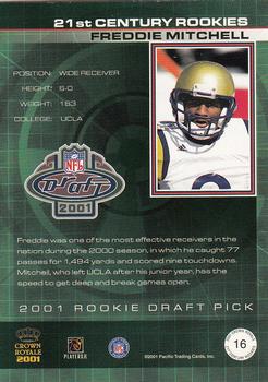 2001 Pacific Crown Royale - 21st Century Rookies #16 Freddie Mitchell Back